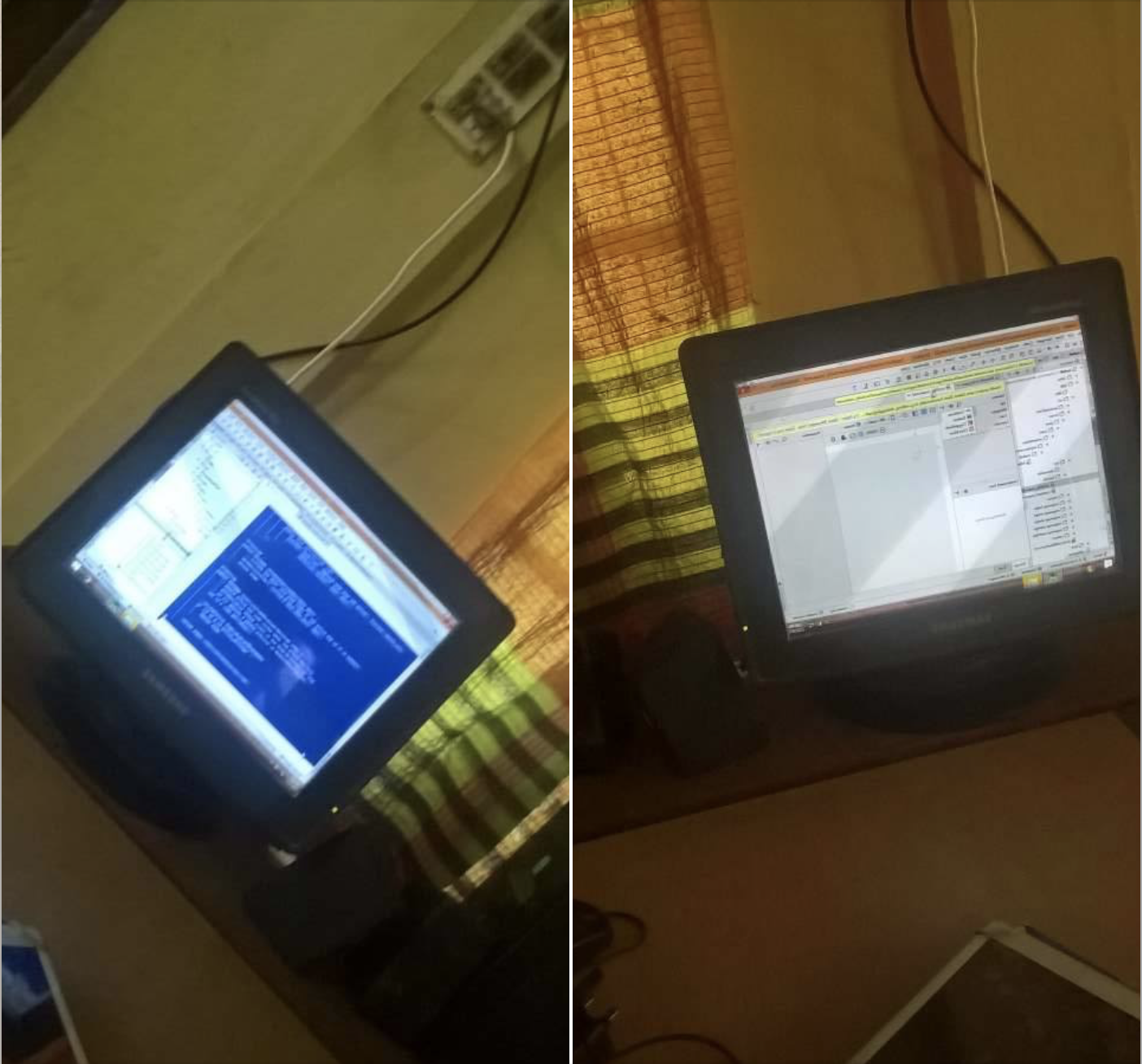 Old CRT monitor showing code editor with terminal